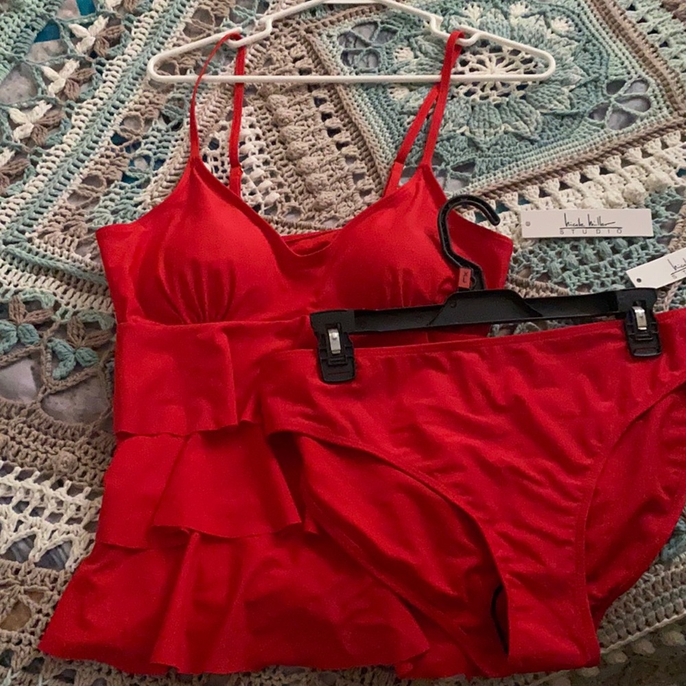 Red swimsuit